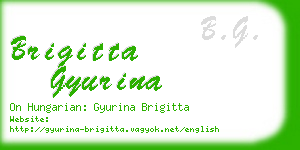 brigitta gyurina business card